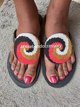 Masai sandals/ Beaded sandals/ African sandals/ Female sandals/ Maasai sandals/ Leather sandals/