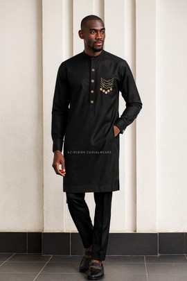 Ensemble deux pièces brodé pour homme