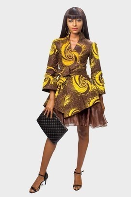 Buy African print short dresses | Dashiki and ankara prints dress - ANKA