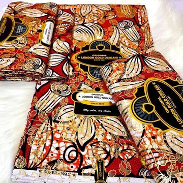 London Gold Osikani/  Embellished Super wax/ 6 yards
