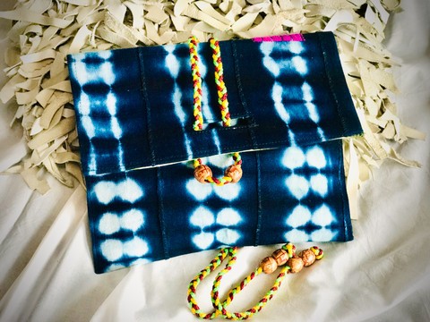 Pochette Indigo bleu