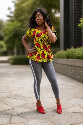 top african print, african tunic, african blouse, top ankara, african blouse