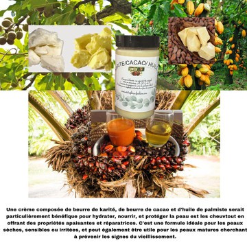 BEURRE DE CACAO/HUILE DE PALMISTE /BEURRE DE KARITÉ