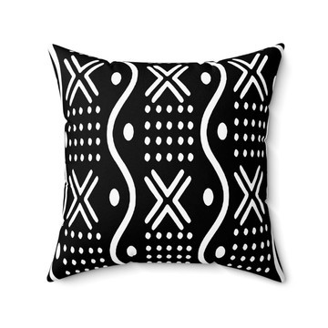 (2 Sets) - Mudcloth Pillow Cover | African Black and White Home Decor  (MORE SIZES AVAILABLE)