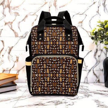 Mud Cloth Buntu African Backpack | Tribal Fashion | Diaper Bag