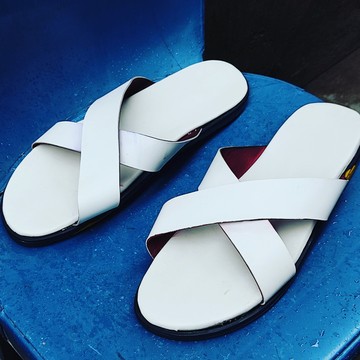 African leather cross sandal
