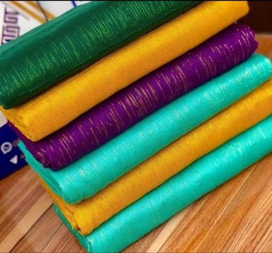 Plain Hand woven kente fabric- Ashanti Bonwire Kente with Gold shimmer