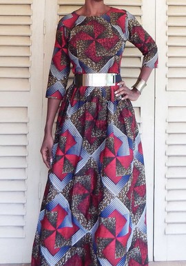 Long dress in loincloth wax