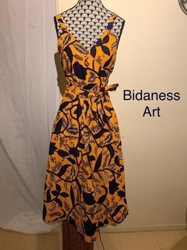 Mid length wrap dress
