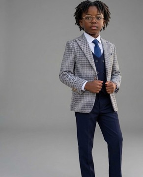 Kids Patterned Blazer Suit