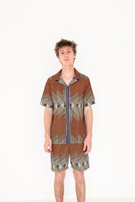 Chemise Hawaïenne géométrique