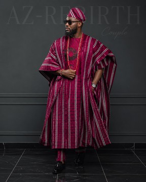 Ensemble Agbada Élégant 4Pièces