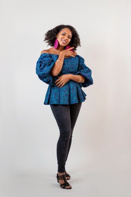Eno Peplum Top |Ankara Top| Ankara 2024 trending Style|Gift For Her
