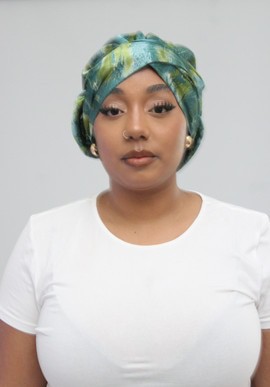 Bonnet soie satin à nouer vert