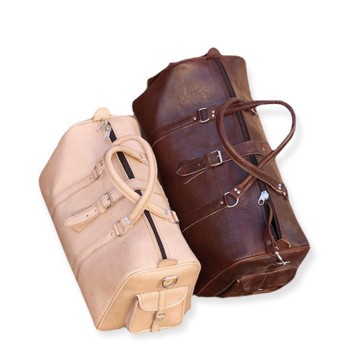Set of two genuine leather travel bags *2