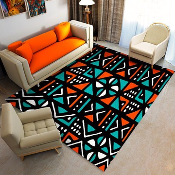 Elegant African Carpet | Colorful Mudcloth Rug | Cultural (LARGER SIZES AVAILABLE)