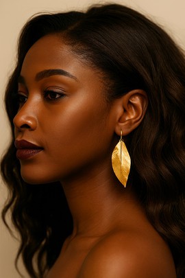 "Gold Leaf Earrings"
