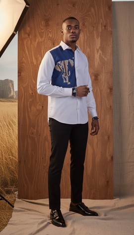 IRIN African Elephant Motif Art Shirt