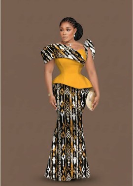 Robe péplum sculpturale « Amethyst Bloom »