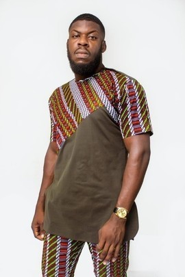 African Mens Clothing, African Print Tshirt , Ankara Tshirt &amp; pants, Mens Clothing, Mens wear