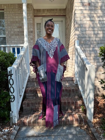 Unique African Traditional Woven Aso-Oke/Kente Bubu Maxi Dress