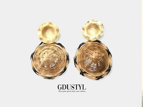 Boucles d'oreille "La case"