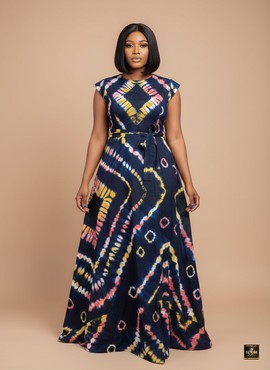 Adire Maxi Gown