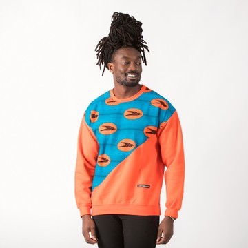 Sweat-shirt Unisex coton orange