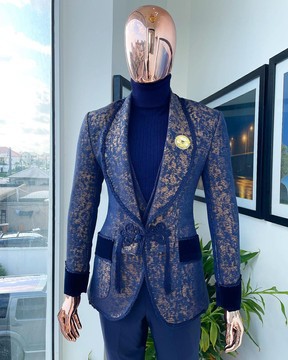 The “Samurai” Shawl &amp; straight cut lapel, hand woven Chinese buttons suit