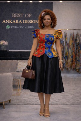 ankara peplum dress designs Peplum Ankara Latest Skirt And Blouse For Ladies Peplum Ankara Designs Skirts Latest Ankara Styles African Print