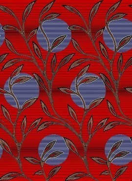 COUPON FABRIC WAX AFRICAN MOTIF: BALL OF AMBIANCE OR GROTTO