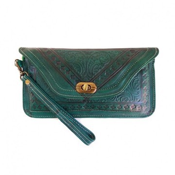 Original leather wallet Green