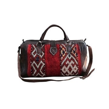Genuine Leather Travel Bag Handmade in Morocco