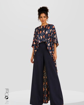 Asymmetric tunic - satin silk