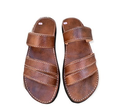 Sandale en vrai cuir Marron mode homme de très haute qualité