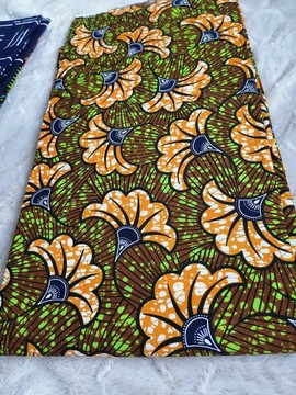 African Wax fabrics 100% cotton 45 cm "wedding flowers"