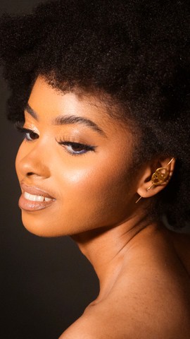 Boucle d'oreille faux piercing « Efia » amour