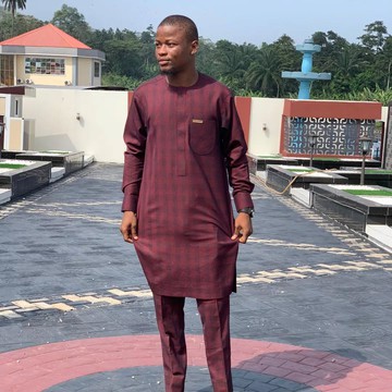 Men’s Burgundy Traditional Two-Piece Kaftan Set