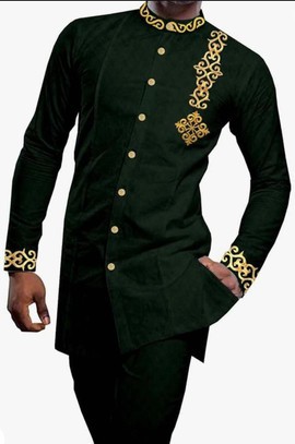 Men luxury  green kaftan for classic men.
