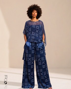 Beautiful wide pants set and matching tunic