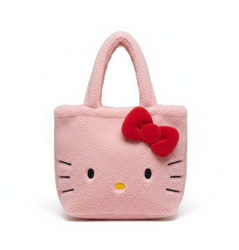 Sac cabas chic en polaire rose