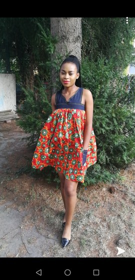 Multi-colored African mini dress