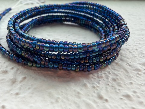 Midnight Sapphire - Luxury Waistbeads, Waist Chain, Bayas, Bine Bine, Body Jewelry, Belly Beads