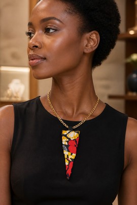 African wax fabric pendants
