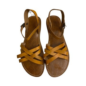 Sandale en cuir véritable haute qualité fait main mode femme