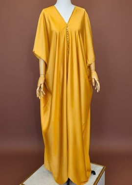 Golden Honey Button-Front Kaftan