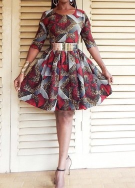 Wax short dress in wax loincloth