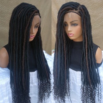 Black goddess locs,soft locs, lace wig