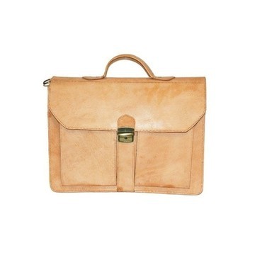100% handmade genuine leather business briefcase.