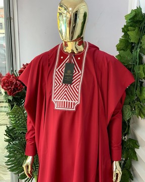 Red agbada for men